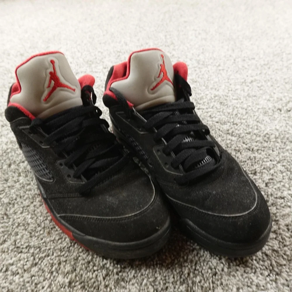 Jordan Air Jordan 5 Low Basketball Shoes‎ Mens 9 Black Red 819171-001 Sneakers Jordan 5 Retro Low  main image 2